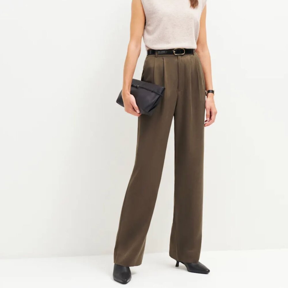 Reformation Mason Pant Brown - Size 6
